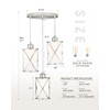 Osimir Brushed Nickel Dining Room Chandelier Light Fixture, 3-Light Pendant