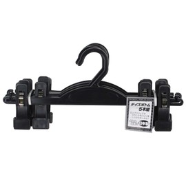 Sawafuzi Clothes Hanger Days Bottom Hanger Black 12.8 inches Wide 5-pack Made in Japan Skirt Pants No Marks Space Saving with Slip Stopper NDB-05