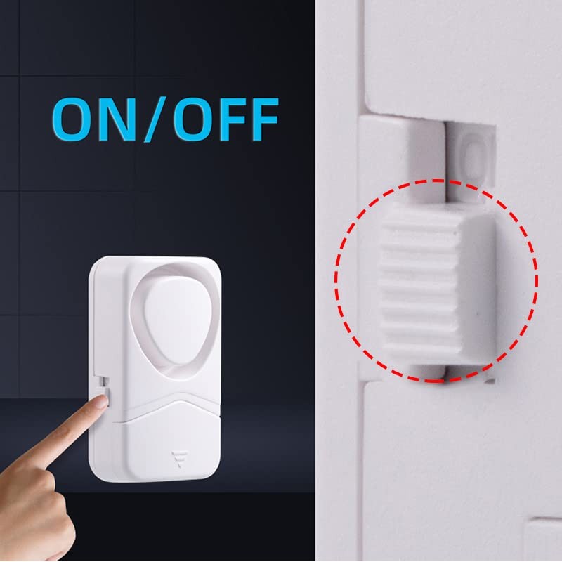 Mengshen Wireless Door Alarm, 4-Pack Small Wireless Magnetic Sensor Warning