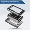 T-carbon Real Glass Fiber Car Key Case Cover Compatible with