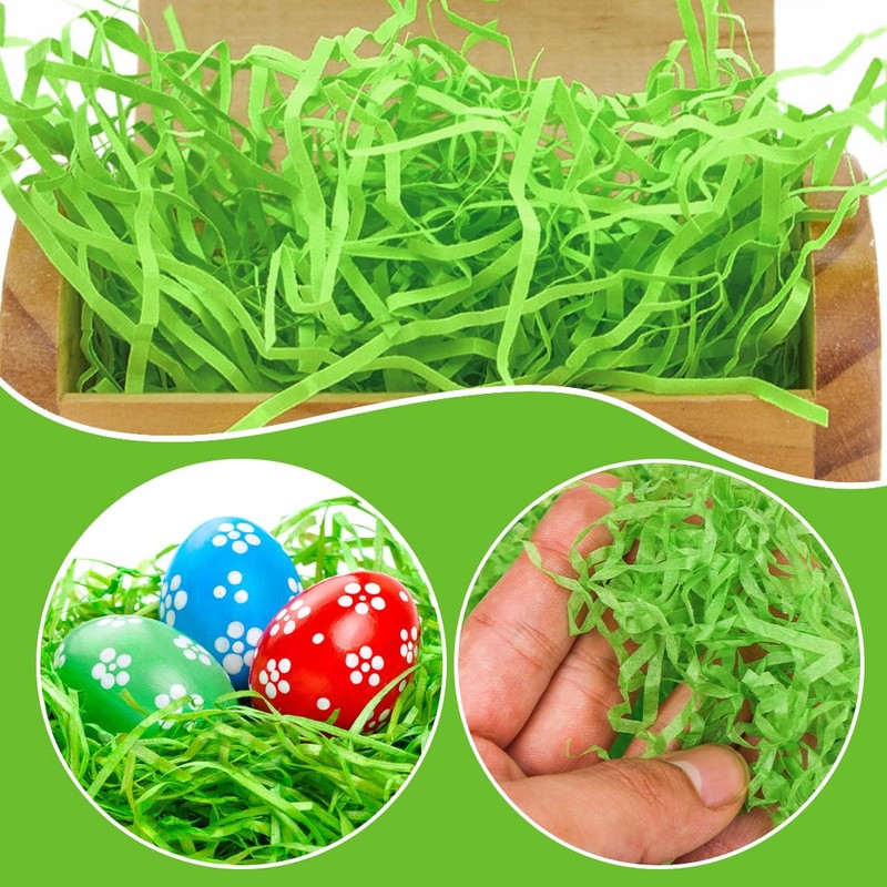Bluelves 300 g Easter Grass Green, Easter Grass Shredded Paper,