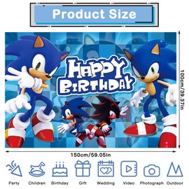 Happy Birthday Backdrop, Photography Backdrop Photo, Backdrop Photo Background for Birthday Party, Happy Birthday Banner Party Supplies for Boy Kids Party Decorations 5x3FT