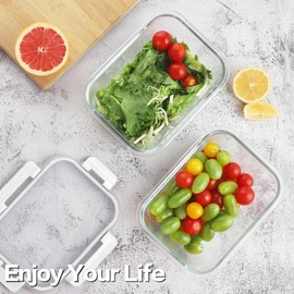 HOMBERKING 24pc Glass Food Storage Containers with Lids, Glass Meal Prep Containers, Airtight Bento Boxes, BPA Free & Leak Proof, Pantry Kitchen Storage(12 lids & 12 Containers) - Purple