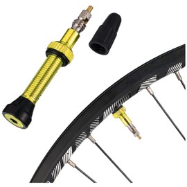 VMINGO Valvula Francesa Tubeless Bicicleta sin Cámara Largo Aluminio Universal MTB 40mm | 2pzs (Dorado)