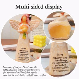Sculpture memorial gift - for best friend birthday mother's day,express gratitude to teacher, doctor, nurse, happy retirement, graduation memento, angel statue, bereavement gift (F-Happy retirement)