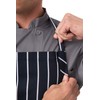 Chef Works A100-NCS English Chef Apron, Navy Chalk Stripe
