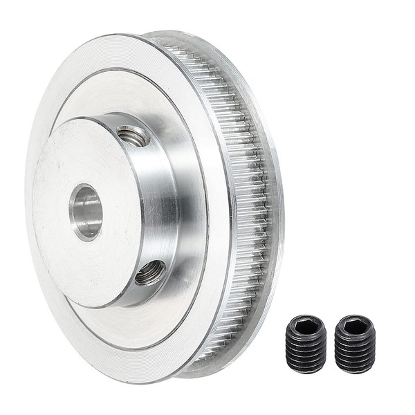 sourcing map 80 Teeth 12 mm Bore Control Pulley Aluminium
