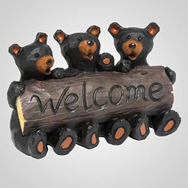 Lipco 19626 Bear Welcome Log Figurine