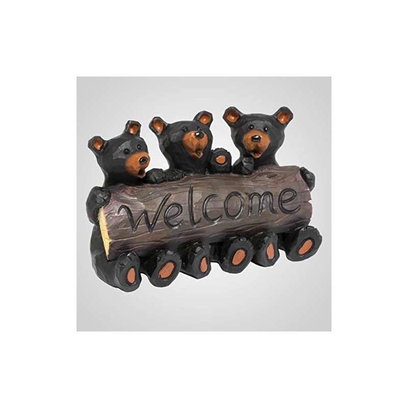 Lipco 19626 Bear Welcome Log Figurine