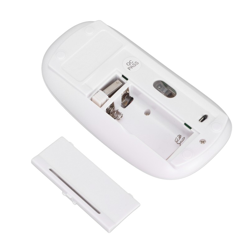 Wireless Mouse 2.4G Dual Mode 1200DPI Sensitive Slim White Laptop