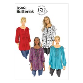 Butterick Patterns B5861RR0 B5861 Misses'/Women's Tunic Sewing Template, Size RR