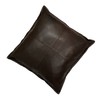Funda de cojín de piel café (doble tono) gruesa de