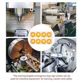 16 pcs Emergency Stop Sign Push Button Replacement Sign Warning Label Stickers