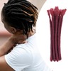 Harilla Dreadlock Hair Extensions Handmade 8 Inches Red Pack of