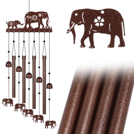 Elephant Wind Chimes for Outside,Memorial Wind Chimes Gifts for Women and Grandma,Patio Garden Decor,Windchime in Loving Memory Outdoor Decoration for Yard, Patio, Porch, Lawn, Landscape