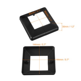 QUARKZMAN Post Cladding, 8 Pieces 80 x 80 mm/3.1 x 3.1 inches, Plastic Gap Style Post Base Cover for Fence, Stair Railing, Porch, 144 x 144 mm/5.7 x 5.7 inches (Total Size)