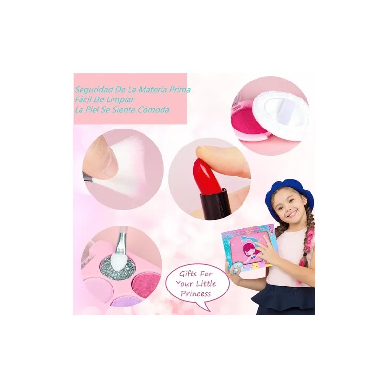 Juego De Maquillaje Lavable Para Niñas, 20 Piezas
