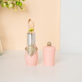 EOGRFW 2 Stück Transparente Farbänderung Lippenbalsam,Kristall Blumengelee Lippenstift Set,Magic Temperature Farbwechsel Lippenbalsam,Flower Jelly Lippenstift,Langanhaltende Feuchtigkeitscreme