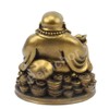 Petrichor Laughing Buddha Statue Carrying Golden Ingot for Home Decoration