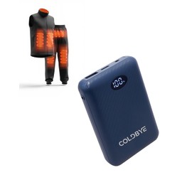 ColdBye 7.4V 14000mAh Heated Vest Battery Pack with LED Display, DC/USB/Type-C Output for Heated Vests & Jackets, Compatible with ORORO and Venustas (Supports DC 7.4V & USB 5V Heated Clothing)