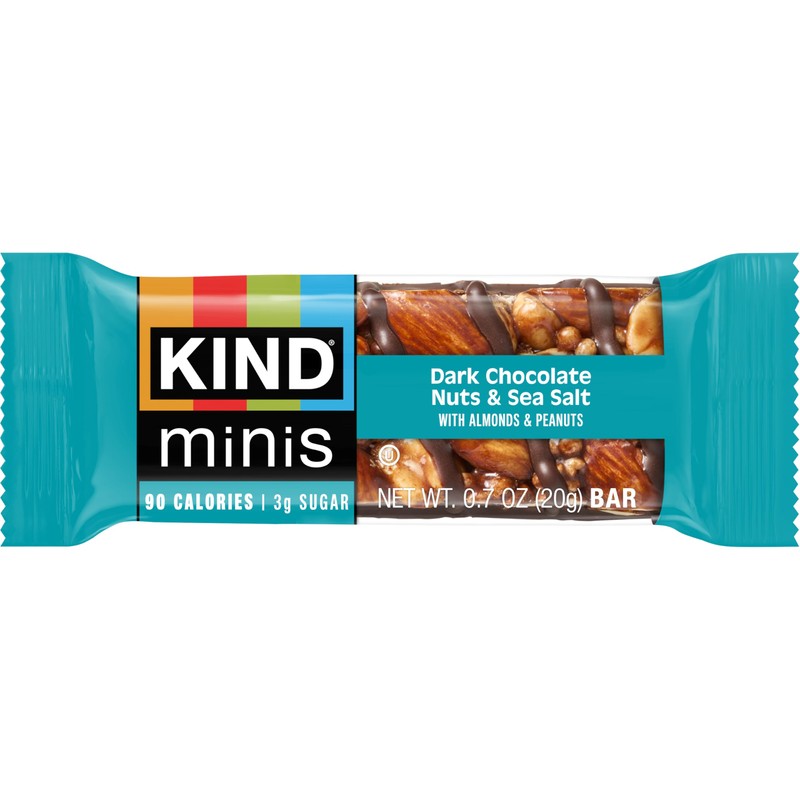 KIND Mini Snack Bars, Dark Chocolate Nuts & Sea Salt,