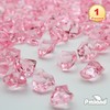 PMLAND Clear Acrylic Ice Rocks Pink 180 Pcs of 0.75