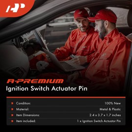A-Premium Ignition Switch Actuator Pin - Compatible with Chrysler, Dodge, Jeep & Plymouth Vehicles - Sebring, PT Cruiser, Neon, Stratus, Grand Cherokee, Liberty, Wrangler - Replaces 4690492AB, 924-704