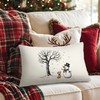 Dilemat Winter Snowman Snowflake Pillow Covers 12x20,Christmas Throw Pillow Covers,Rustic