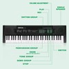 M SANMERSEN Kids Music Piano Keyboard, 61 Keys Piano Keyboard