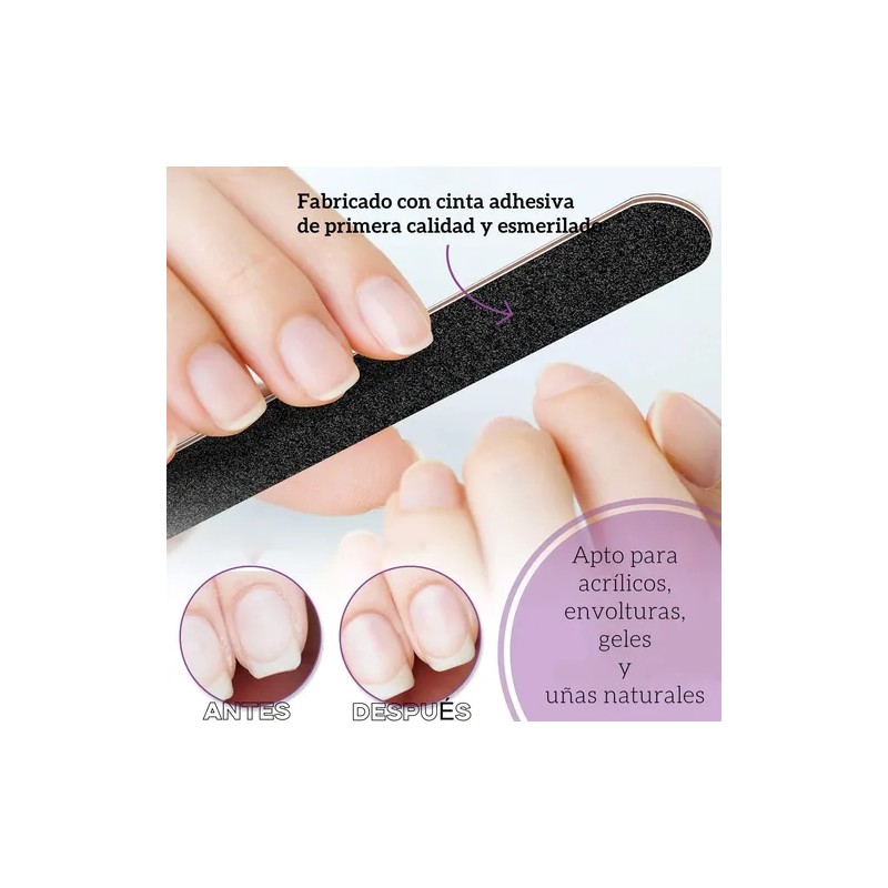 13 Limas Para Uñas Manicure Sponge Y Pulidores Profesionales