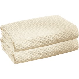 Erwin Müller Summer Blanket, Cotton Blanket, Pack of 2, Airy, Light, Soft Quality, Very Comfortable, Natural, Size 100 x 150 cm, Other Colours and Sizes, 100% Cotton