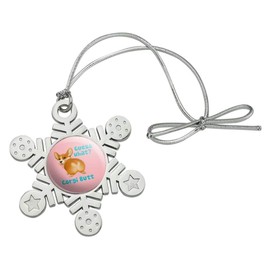 GRAPHICS & MORE Guess What Corgi Butt Funny Joke Metal Snowflake Christmas Tree Holiday Ornament