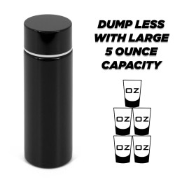 CASEMATIX CM Stainless Steel Pocket Spittoon 5-Ounce Spit Cup - Portable Dip Spit Bottle
