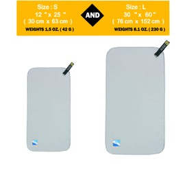 CHEER MIC Toalla de viaje de microfibra para camping, ultra suave, compacta y de secado rápido, para playa, senderismo, viajes, yoga, deportes, mochilero (grande (30 x 60 pulgadas) + pequeño (12 x 25 pulgadas), negro)