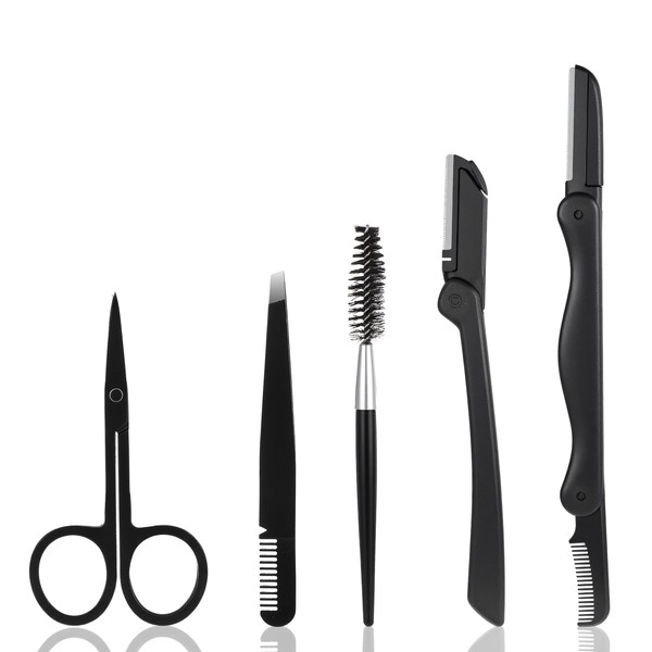 Eyebrow Grooming Kit, 5-in-1 Eyebrow Trimmer Eyebrows Grooming Set with