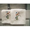 Lex's Linens Floral & Butterfly Embroidered Towels (Set of 2