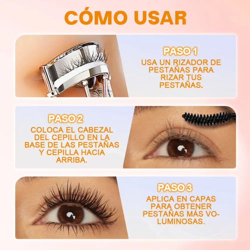 Minimeli Máscara De Pestañas Volumen Larga Duración 2pz