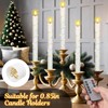 Rossesay 10 Pcs LED Flameless Taper Candles with String Light