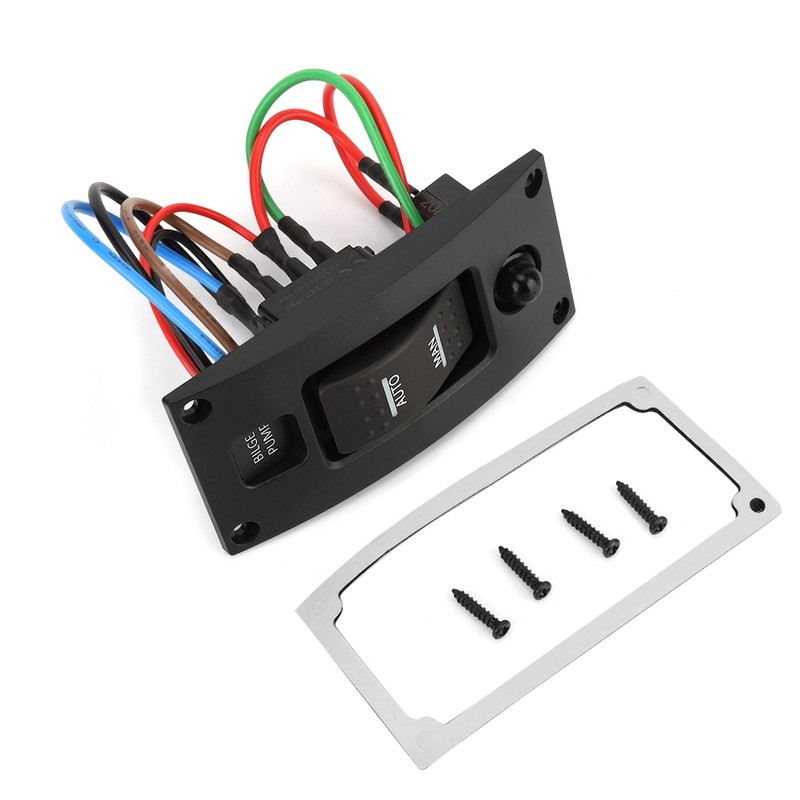 ON off ON Deluxe LED Rocker Bilge Pump Switch Panel