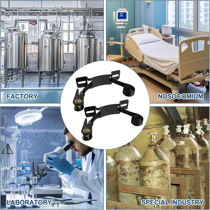 Snblzhef 2PC Propane Tank Bracket Cylinder Wall Mounted Brackets,with 6.6ft