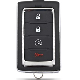 RemoteOverstock for (4 BUTTON) COMPLETE REMOTE Key Fob Remote Key Fob Repair fits 2021-2023 Jeep Grand Cherokee Wagoneer L Laredo Limited Overland Summit Series I II III with FCC ID: M3NWXFOB, M3NWXFOB1, P/N: 68377534AB