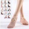 HL] Non-Slip X-Cross Yoga Toe Socks Pilates 01. Full Finger (Black)/ONESIZE 2ea