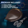 KaTur Motorcycle Solo Seat Pad Crocodile Leather Style Saddle Solo
