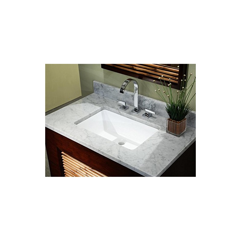 KINGSMAN 24 Inch Rectrangle Undermount Vitreous Ceramic Lavatory Vanity Bathroom