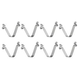 QUARKZMAN Pack of 8 Double Knob Kayak Paddle Spring Clip 6 x 9 x 48 mm 65 Mn Spring Steel V-shaped Hollow Lift Telescopic Locking Tube Clips for Tents Kayak Paddle Tent Pole