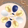 412Pcs Navy Blue and Gold Balloons Arch Garland Kit,5 10