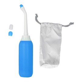 Peri Bottle for Recovery, Pregnant Daily Care Hygiene Products and Postpartum Cleaning, Portable 500 ml Travel Bidet with 2 Nozzles for Different Needs (Peacock Blue)