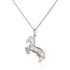 XAANA AMZ0413 Premium Jumping Horse Pendant Including a Sturdy Curb