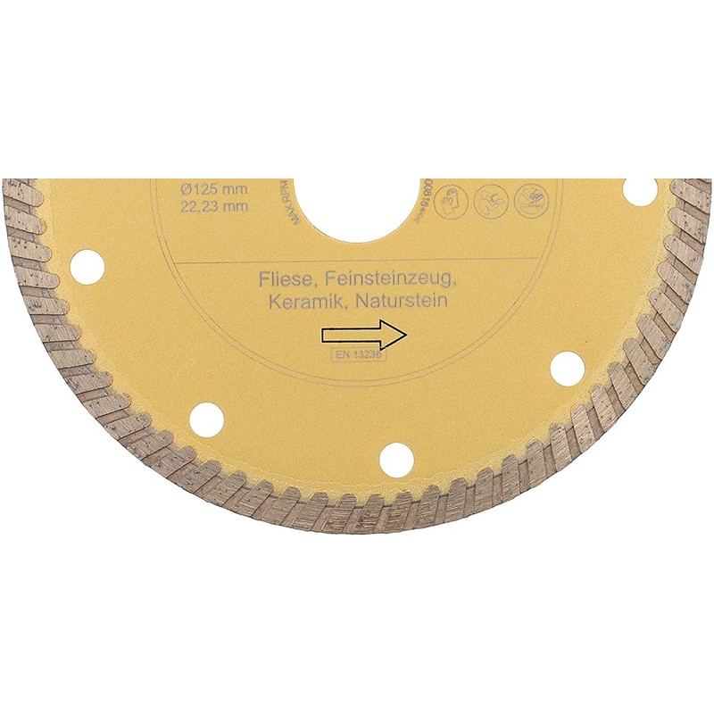 PRODIAMANT Premium Diamond Cutting Disc Tile Natural Stone Turbo 125