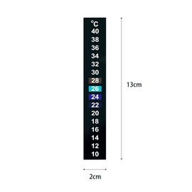 Lotsdonxia 4 Pcs Stick-On LCD Thermometer Strips Easy Monitoring Accurate 10-40°C Sensing Range for Aquariums Fish Tanks Home Brewing Fermentation Control